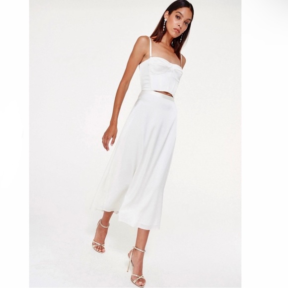 NEW CAMI NYC WHITE SILK BUSTIER TOP - Picture 7 of 7